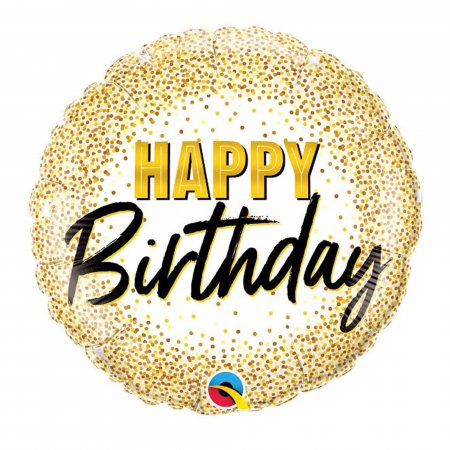 Birthday Gold Glitter Dots