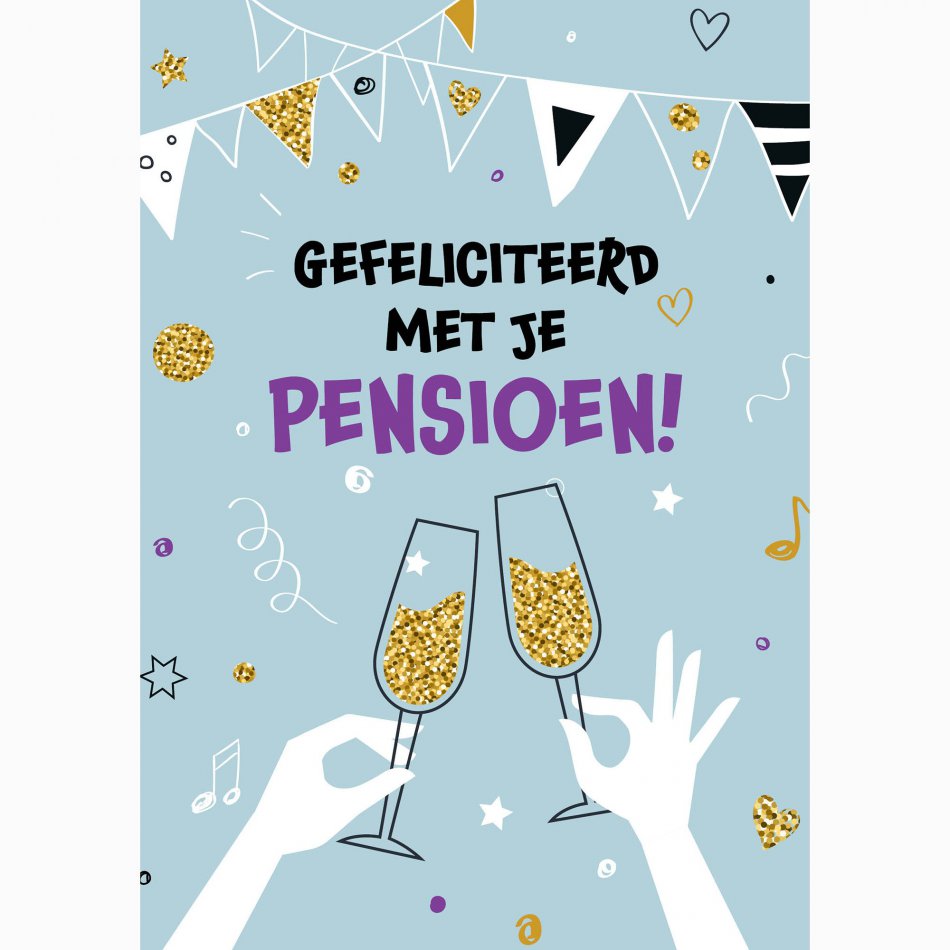 Pensioen Gefeliciteerd Champagne