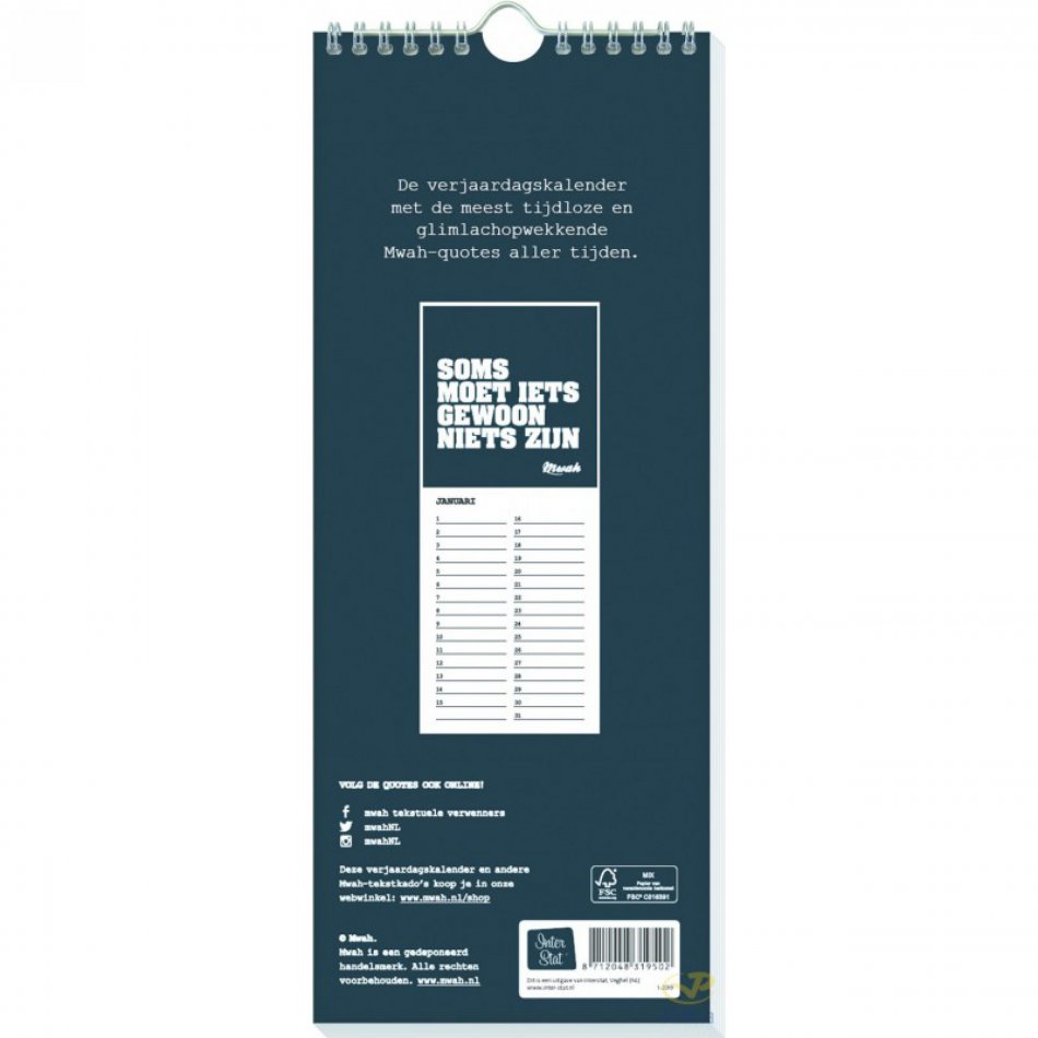 Verjaardagskalender MWAH