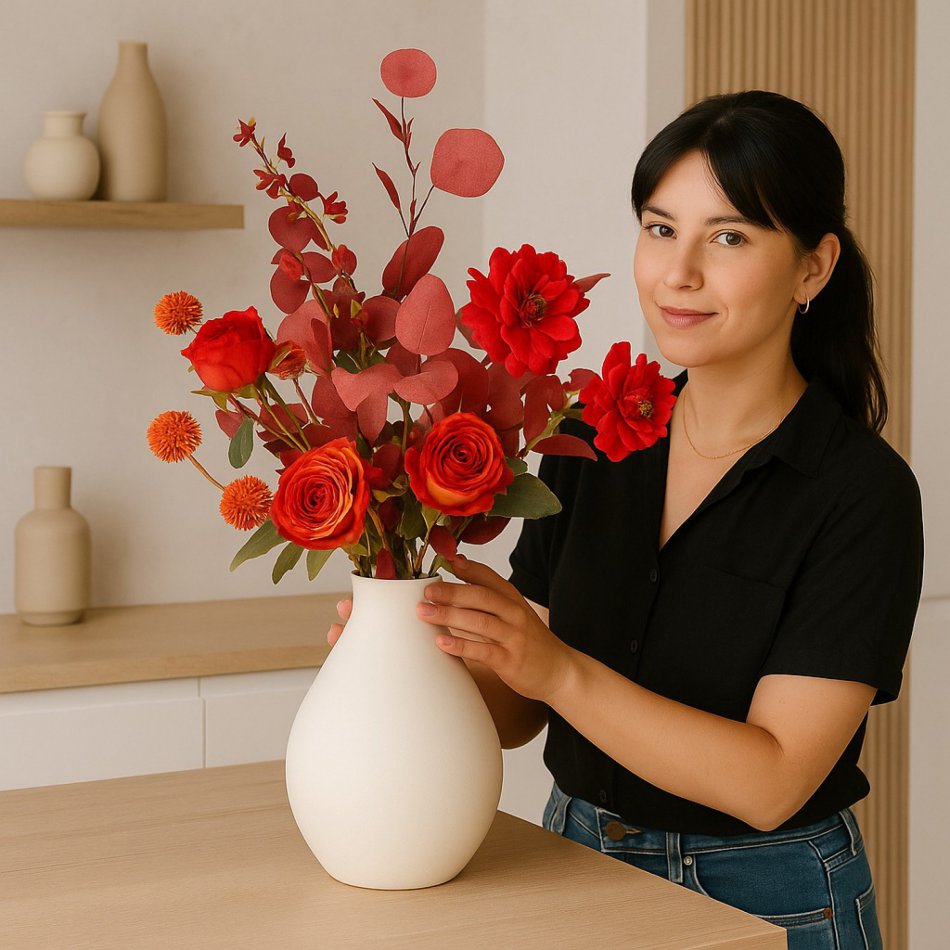 Rode Passie - Zijden Boeket